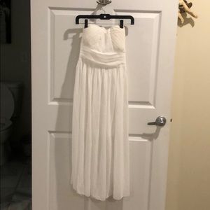 White strapless dress